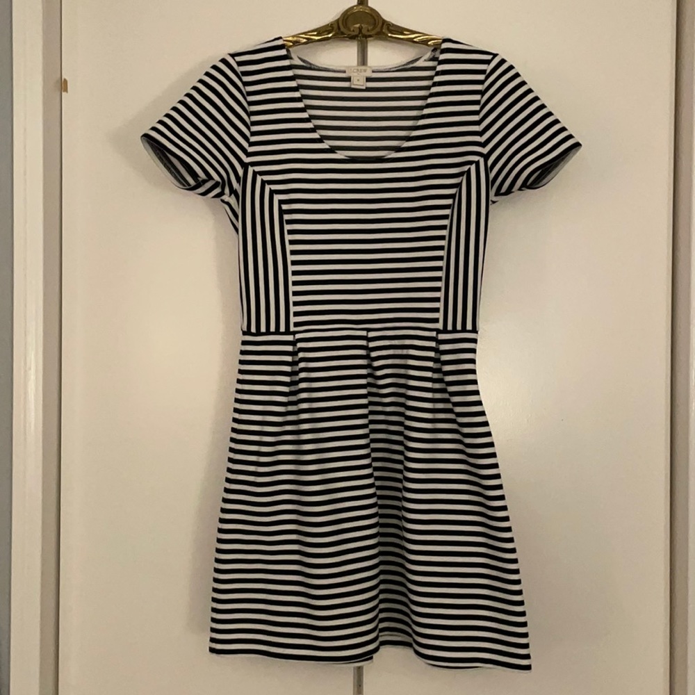 Black/White Striped JCrew J Crew Dress